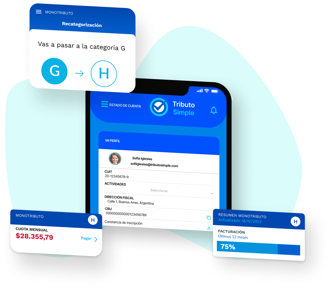 app organizaciones tributo simple