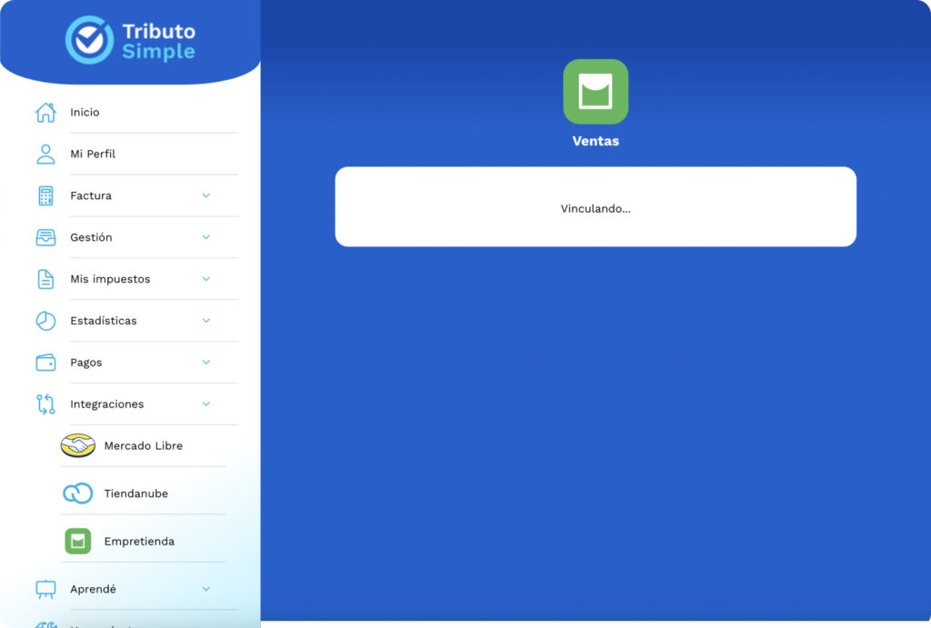 Vinculá tu tienda con Tributo Simple Paso 4