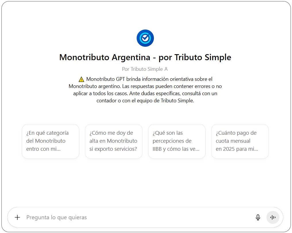 Monotributo GPT: el asistente inteligente disponible las 24 hs por Tributo Simple