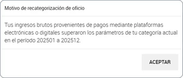 Recategorización de oficio