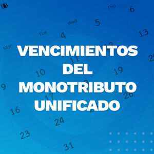 vencimientos del monotributo unificado
