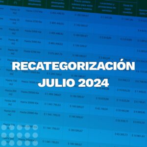 recategorización julio 2024 monotributo